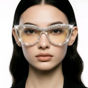🆕️✨️ CHAMPAGNE RHINESTONE CAT EYE READING GLASSES ✨️